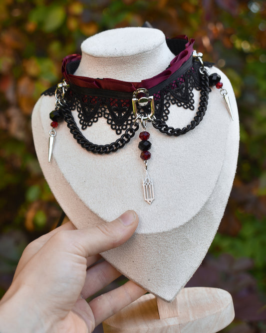 Halloween Collection 2026- Red cathedral Choker