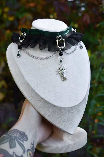 Halloween Collection 2026- Green cicada choker