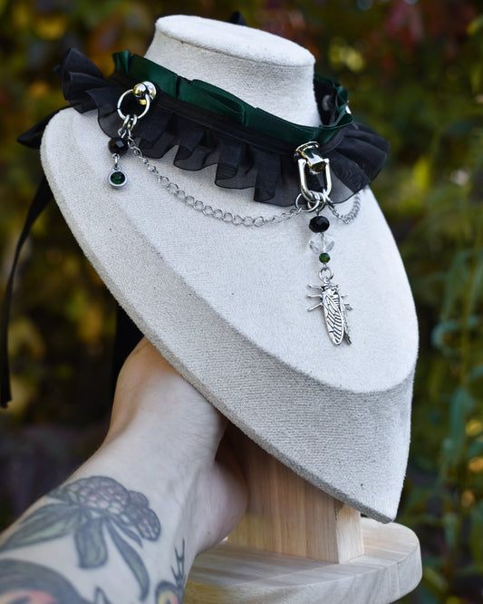 Halloween Collection 2026- Green cicada choker