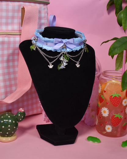 Periwinkle Wisteria lace choker-Spring Collection