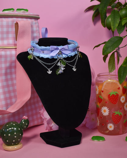 Periwinkle Wisteria lace choker-Spring Collection