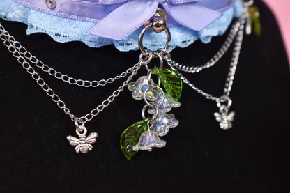 Periwinkle Wisteria lace choker-Spring Collection