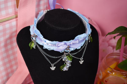 Periwinkle Wisteria lace choker-Spring Collection