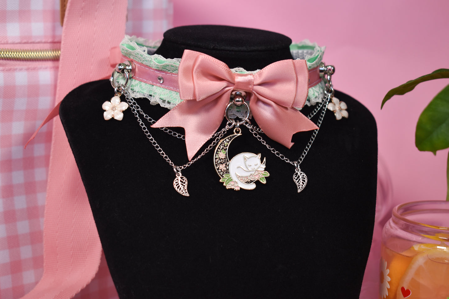 Sleepy kitty choker-Spring Collection