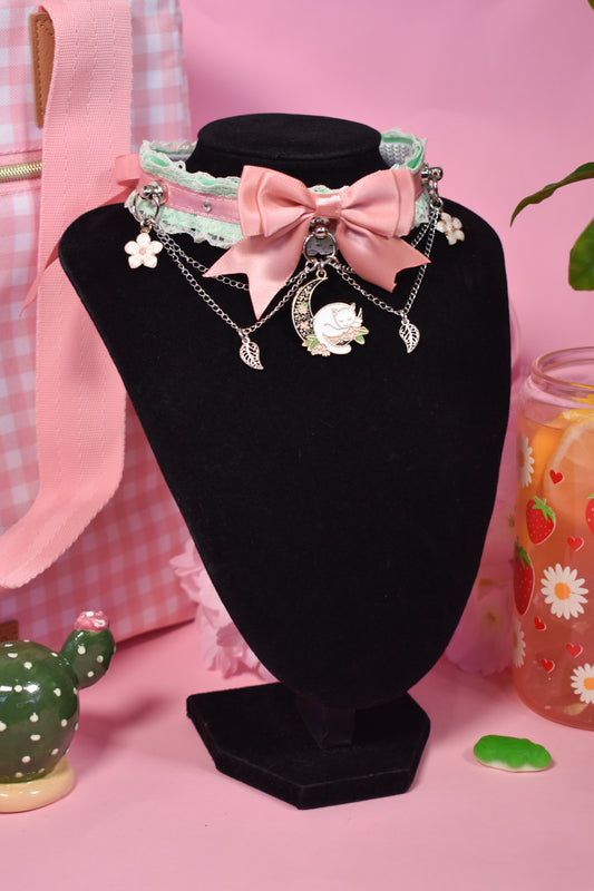 Sleepy kitty choker-Spring Collection