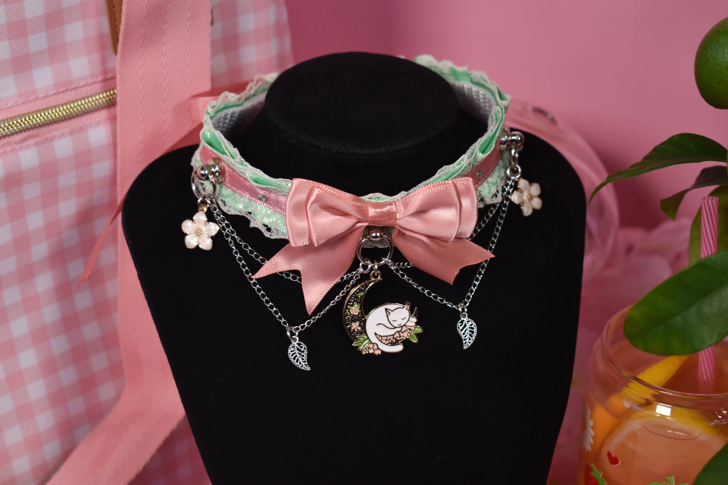 Sleepy kitty choker-Spring Collection