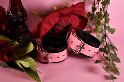 Biothane Wrist cuffs - Pink -  Valentine's day Collection