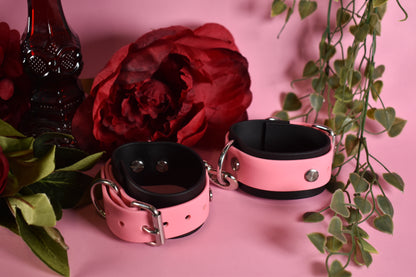 Biothane Wrist cuffs - Pink -  Valentine's day Collection