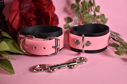 Biothane Wrist cuffs - Pink -  Valentine's day Collection
