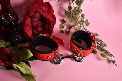 Biothane Wrist cuffs - Red -  Valentine's day Collection