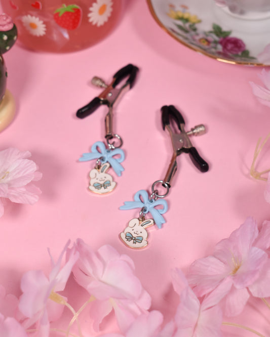 Blue bunny Nipple Clamps