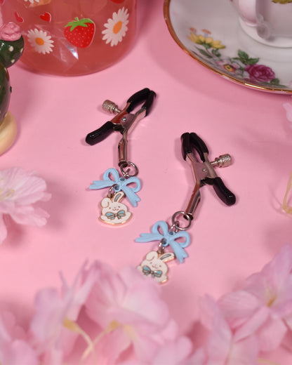 Blue bunny Nipple Clamps