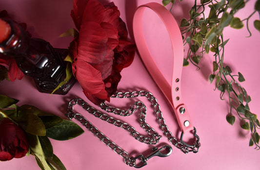 Biothane chain Leash - Pink - Valentine's collection 2006