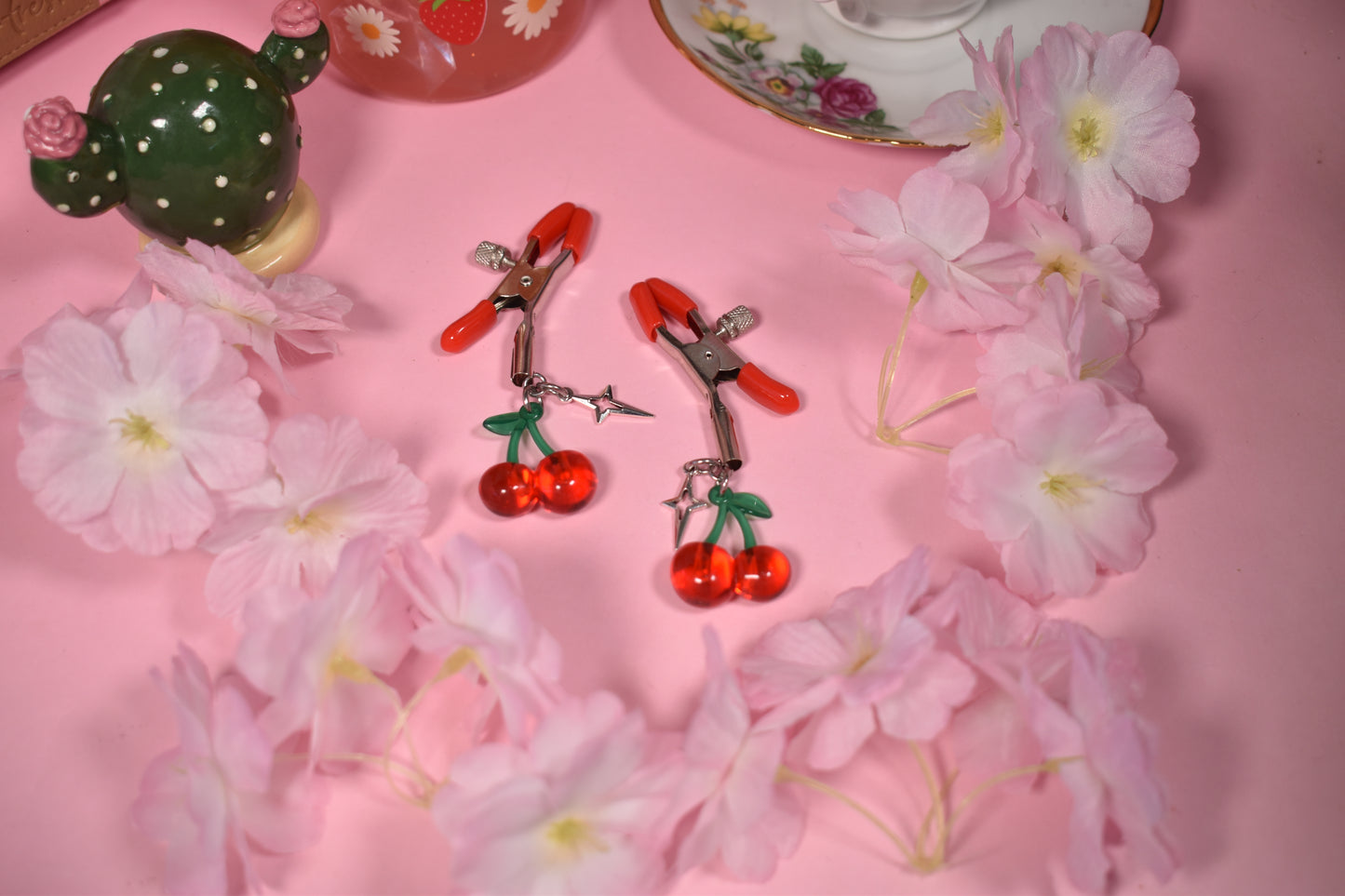 Red cherries Nipple Clamps