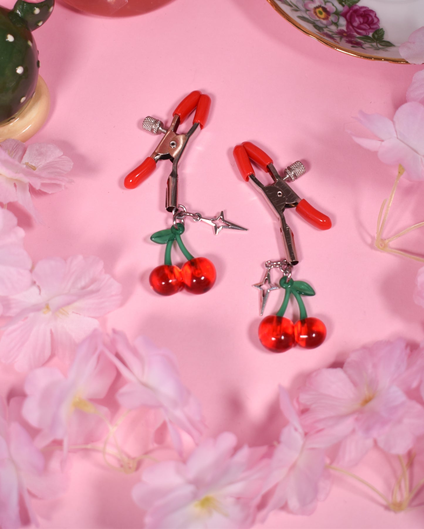 Red cherries Nipple Clamps
