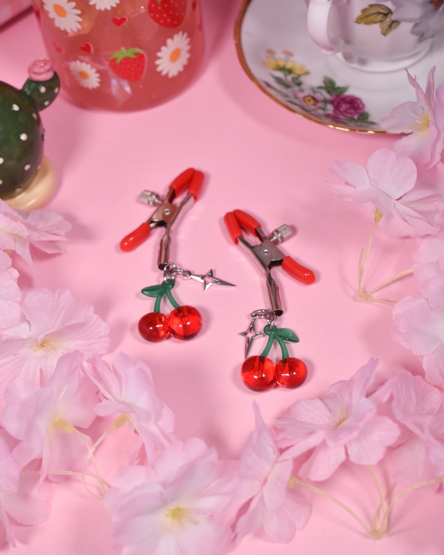 Red cherries Nipple Clamps