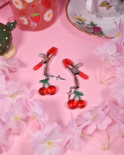 Red cherries Nipple Clamps