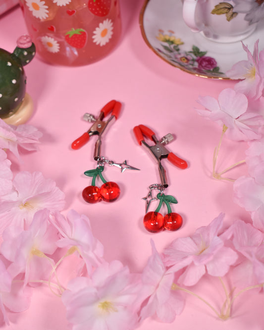 Red cherries Nipple Clamps