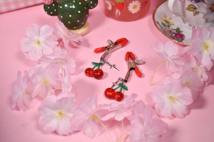 Red cherries Nipple Clamps