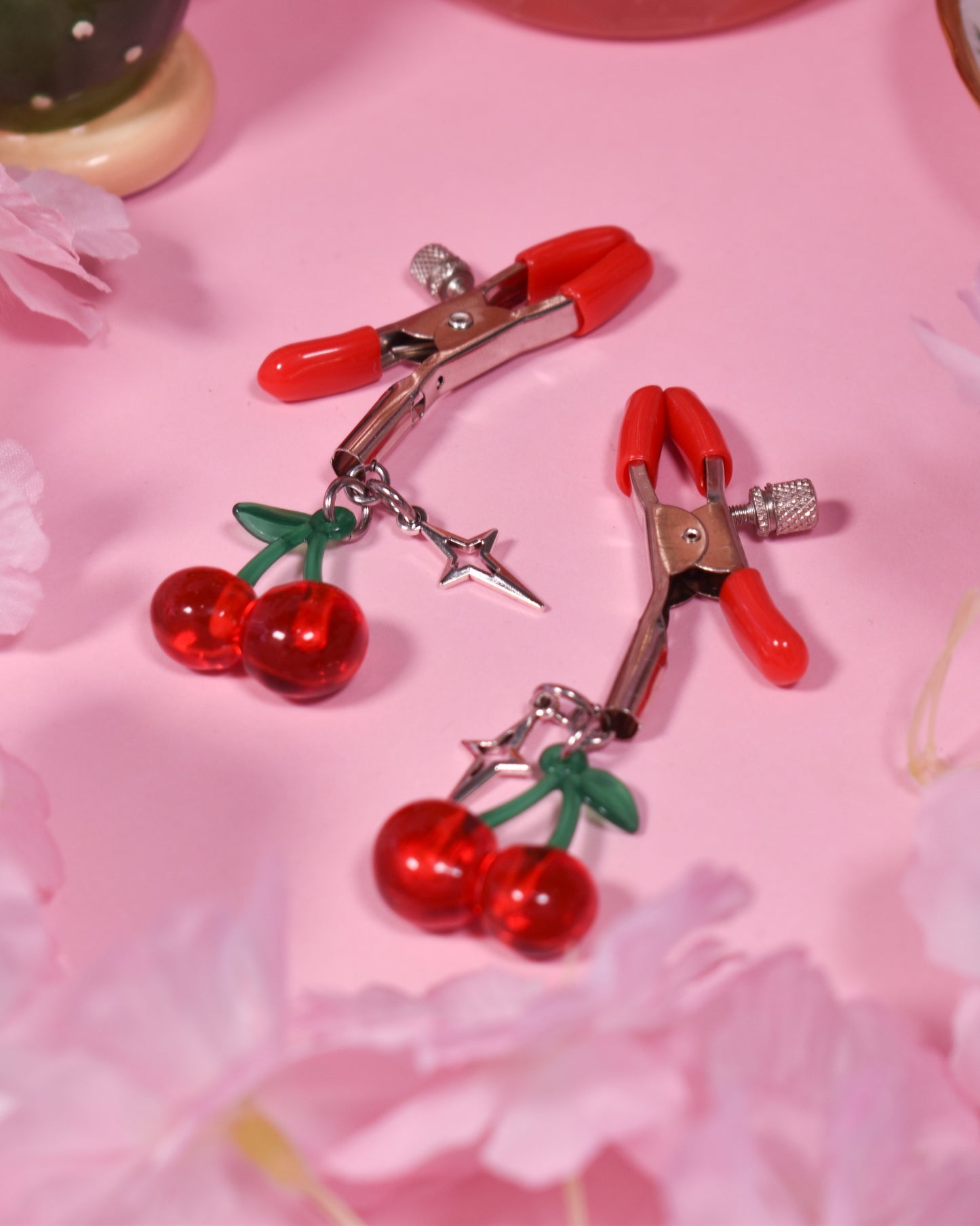 Red cherries Nipple Clamps