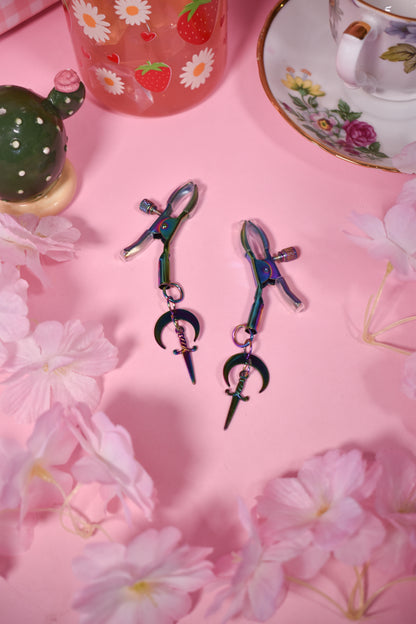 Rainbow daggers Nipple Clamps
