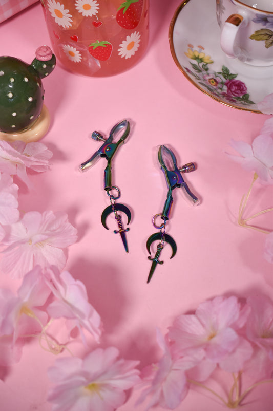 Rainbow daggers Nipple Clamps