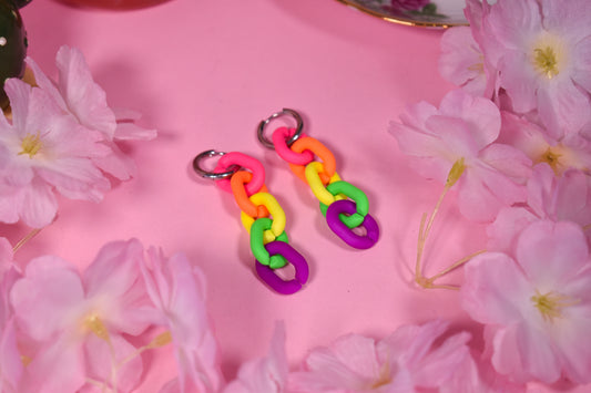 Colorful chain Earrings