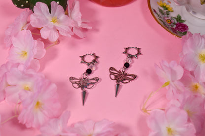 spikey moth Earrings