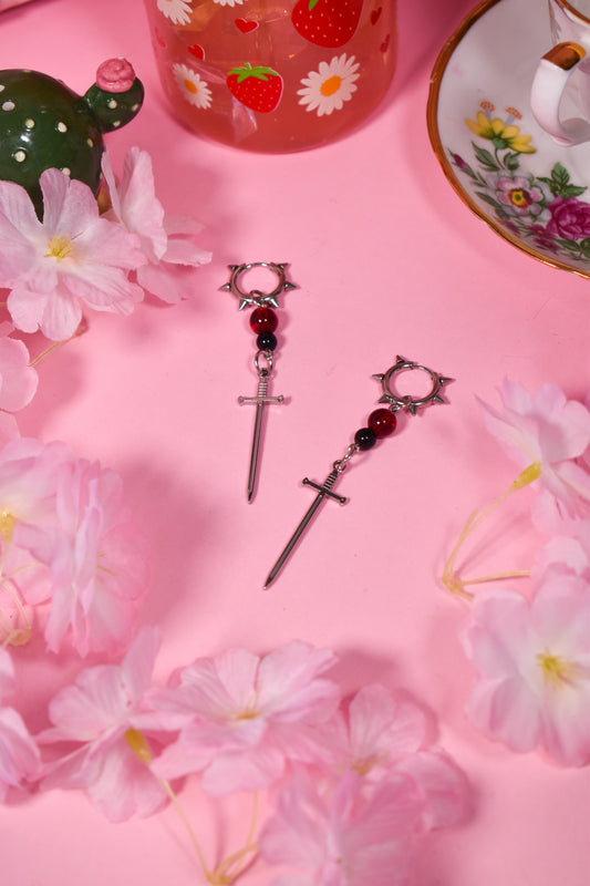 spikey Swords Earrings