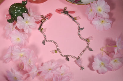 Raspberry field chained Nipple Clamps