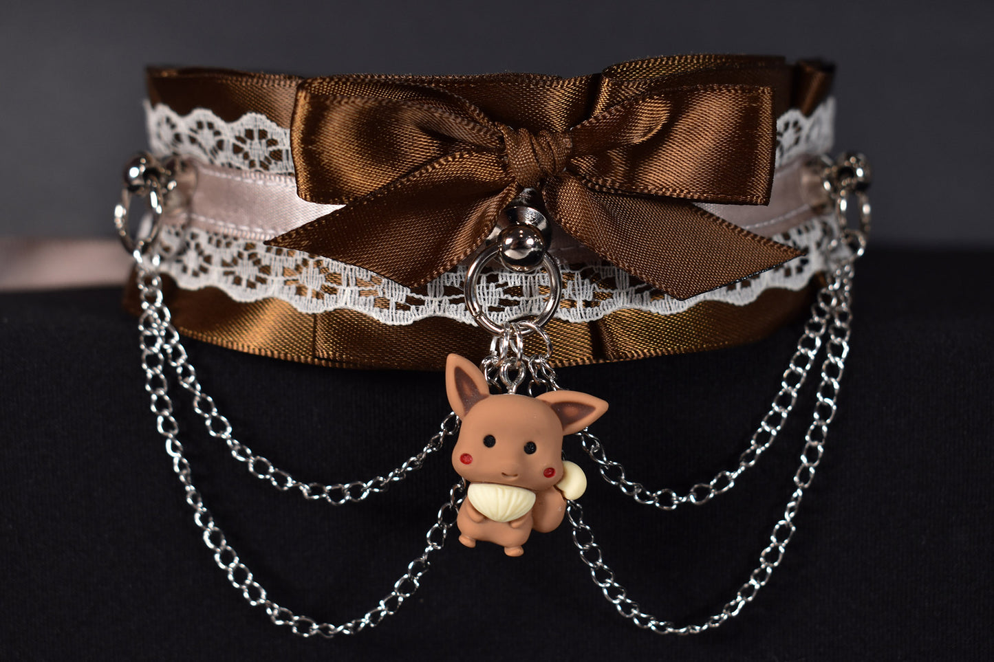 Made to your size / Brown fox choker / goth / emo / kitten play / alt fashion / bdsm / weirdcore necklace / kawaii fashion