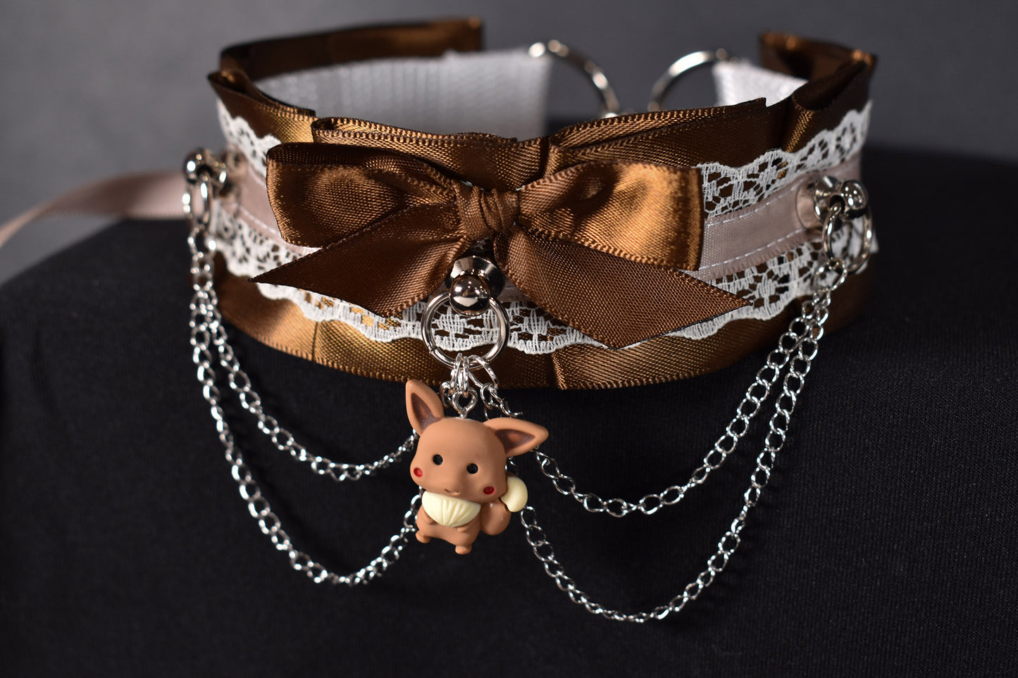 Made to your size / Brown fox choker / goth / emo / kitten play / alt fashion / bdsm / weirdcore necklace / kawaii fashion