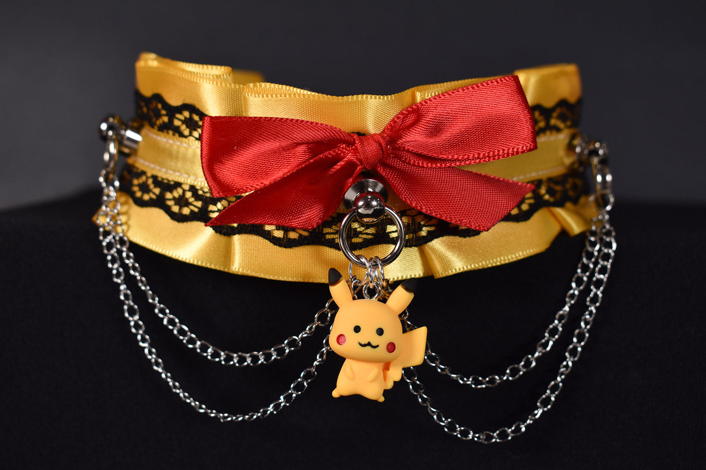 Copie de Made to your size / Yellow friend choker / goth / emo / kitten play / alt fashion / bdsm / weirdcore necklace / kawaii fashion