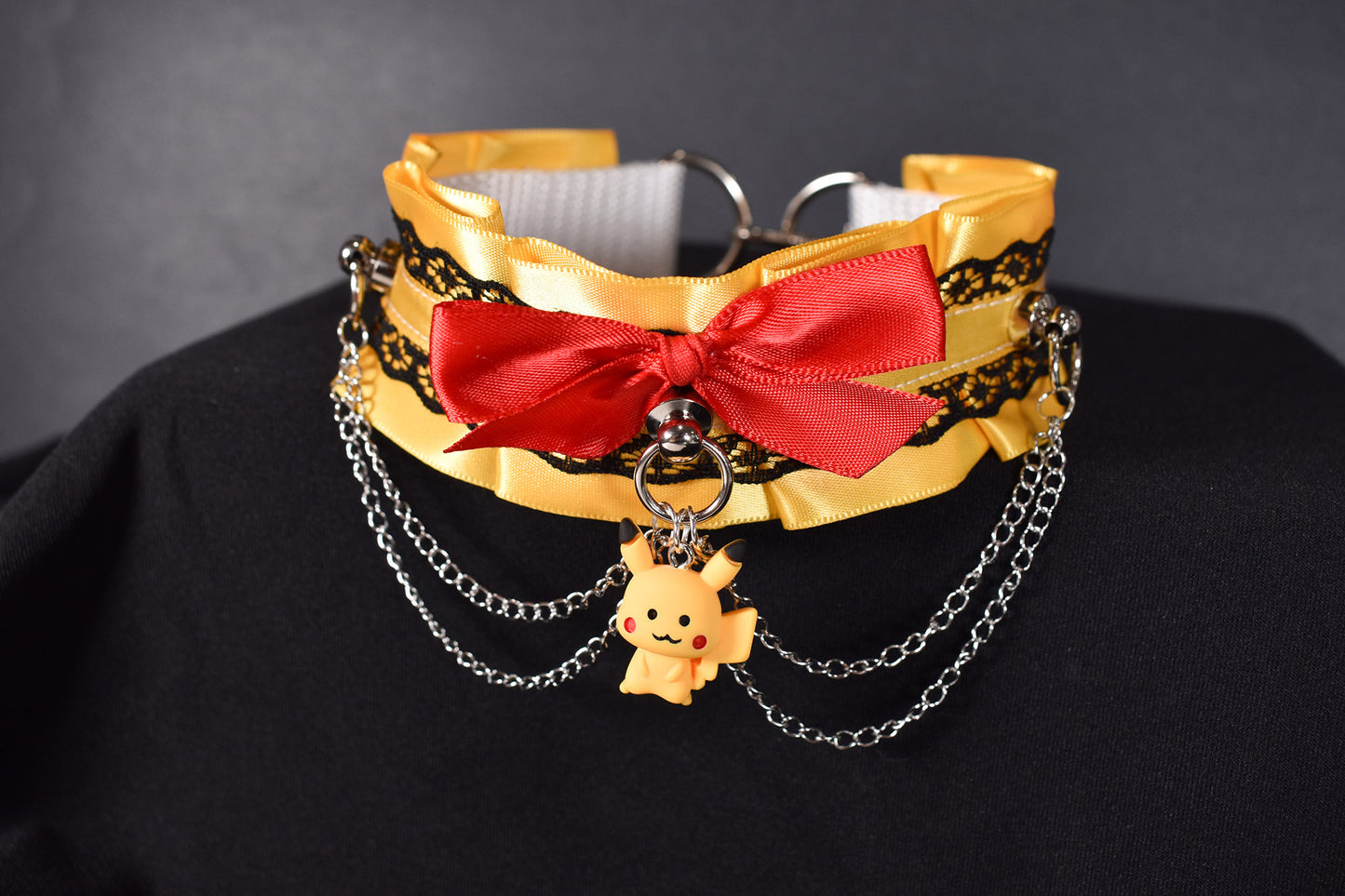 Copie de Made to your size / Yellow friend choker / goth / emo / kitten play / alt fashion / bdsm / weirdcore necklace / kawaii fashion