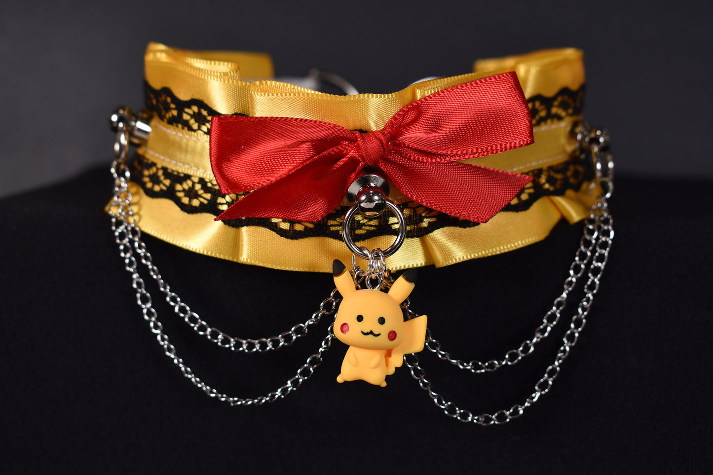 Copie de Made to your size / Yellow friend choker / goth / emo / kitten play / alt fashion / bdsm / weirdcore necklace / kawaii fashion