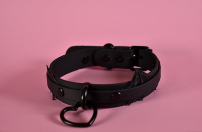 PRE ORDER *  -Halloween 2025 - Black Bat Pup Heart Choker