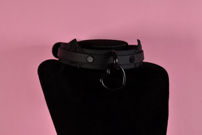 PRE ORDER *  -Halloween 2025 - Black Bat Pup Heart Choker