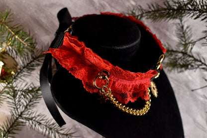 Red Present Choker  - Festive Collection 2025