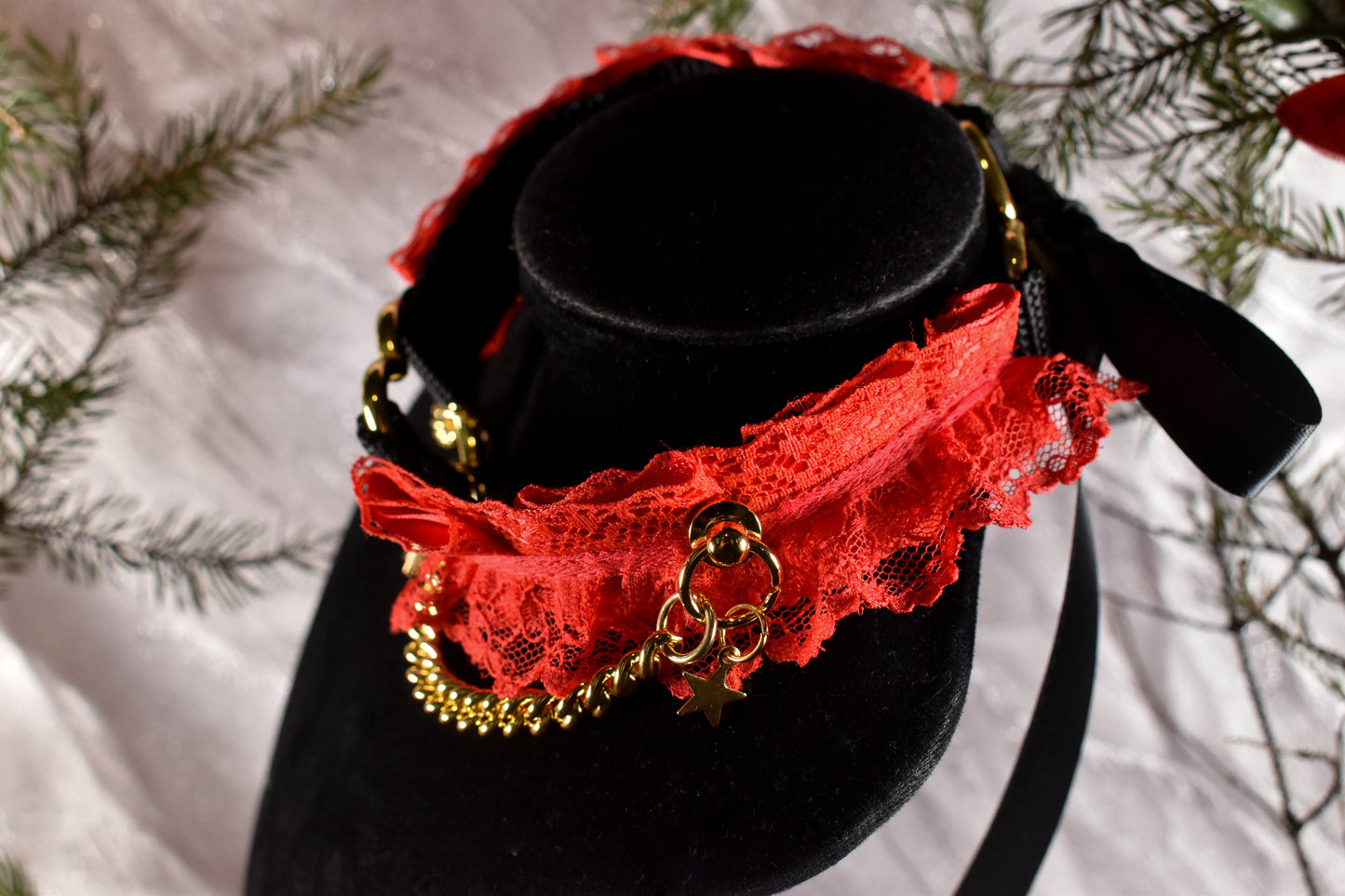 Red Present Choker  - Festive Collection 2025