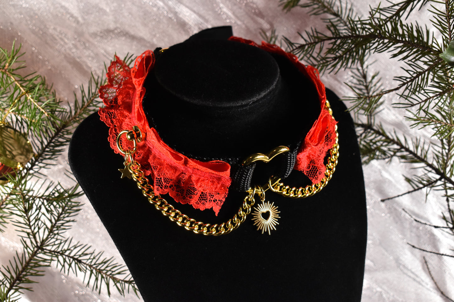 Red Present Choker  - Festive Collection 2025
