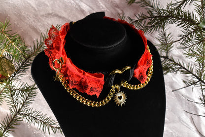 Red Present Choker  - Festive Collection 2025