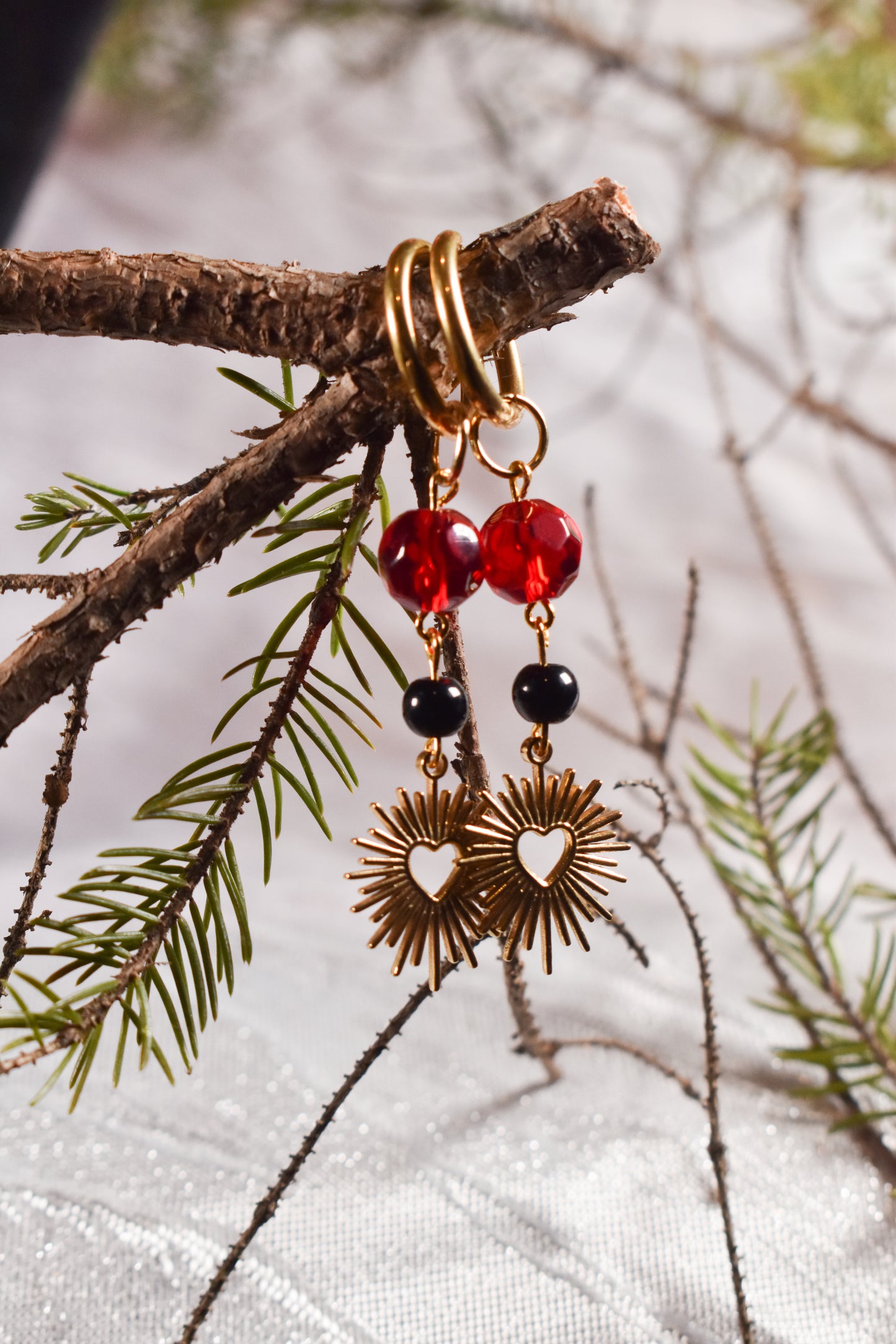 Red Hearts earrings -Festive Collection 2025