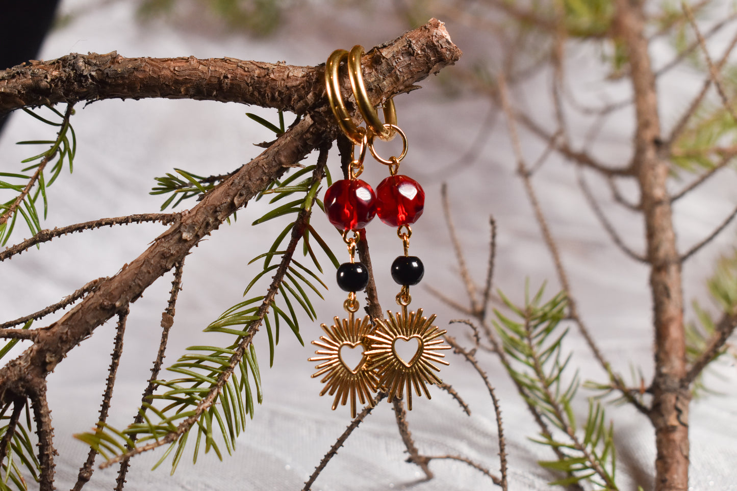 Red Hearts earrings -Festive Collection 2025