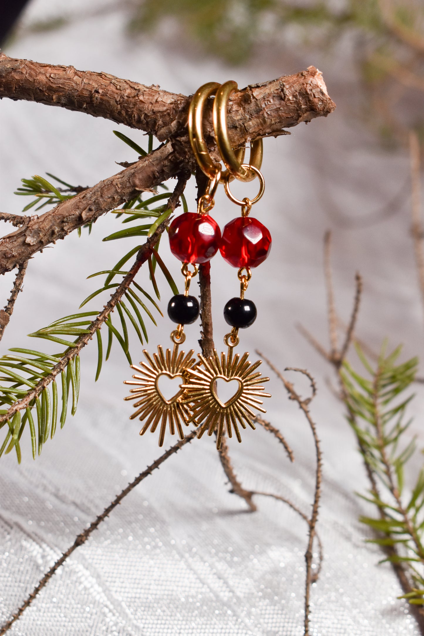 Red Hearts earrings -Festive Collection 2025