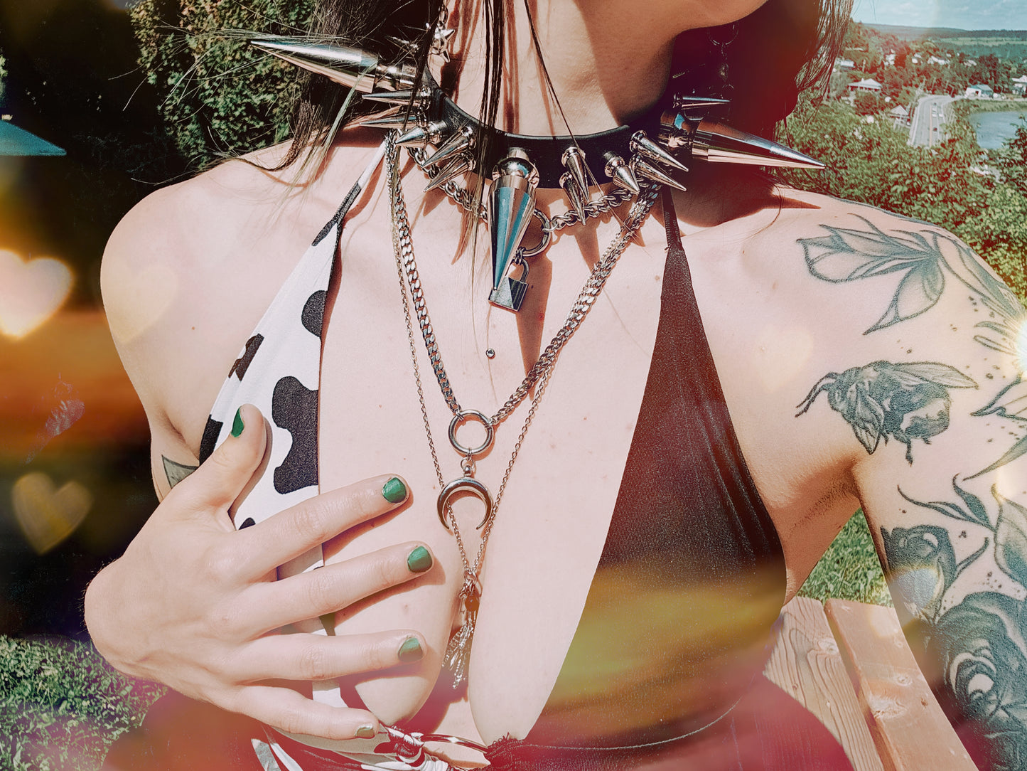 Mega spike  Biothane choker