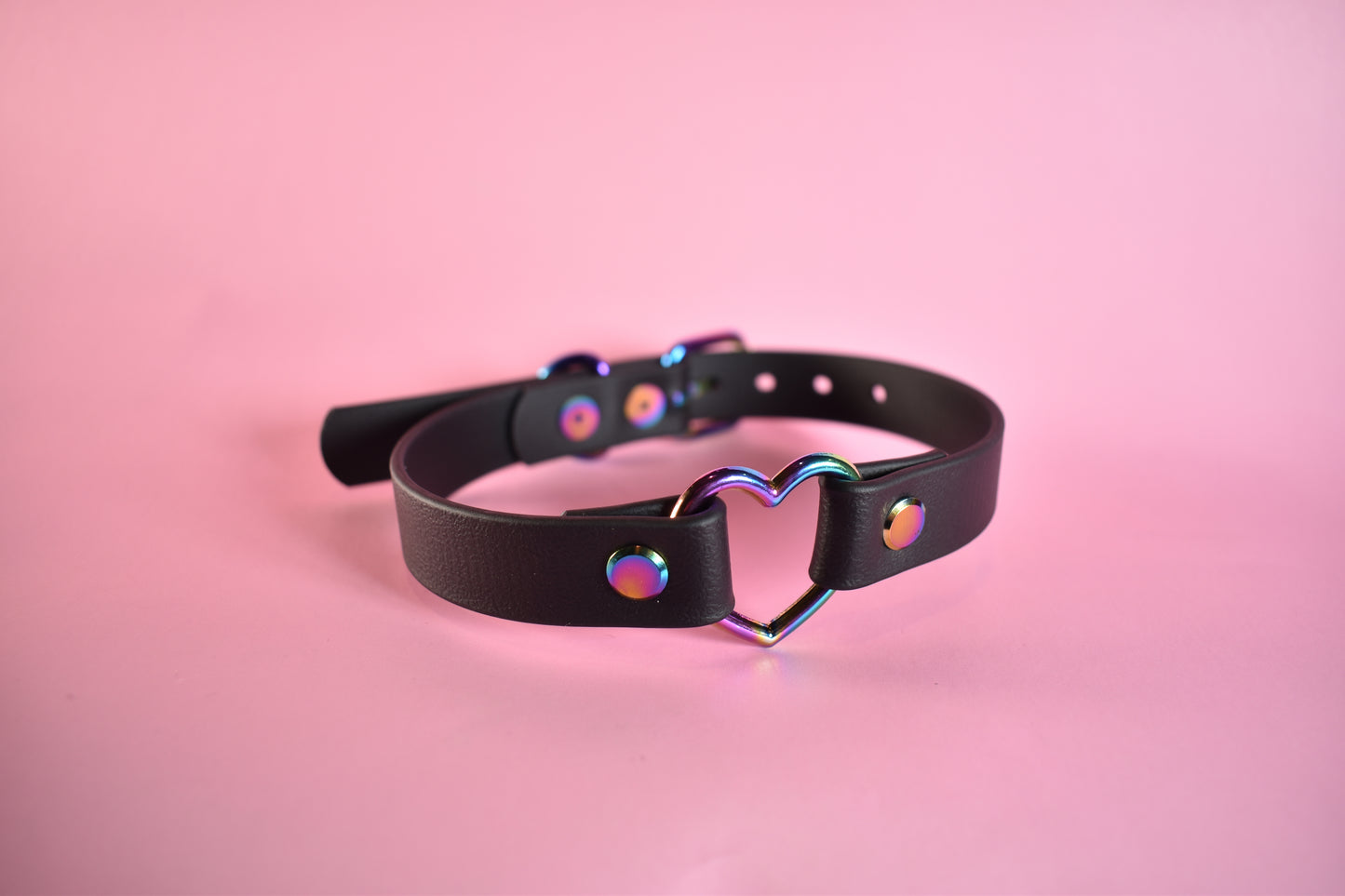 Biothane Rainbow Heart Choker