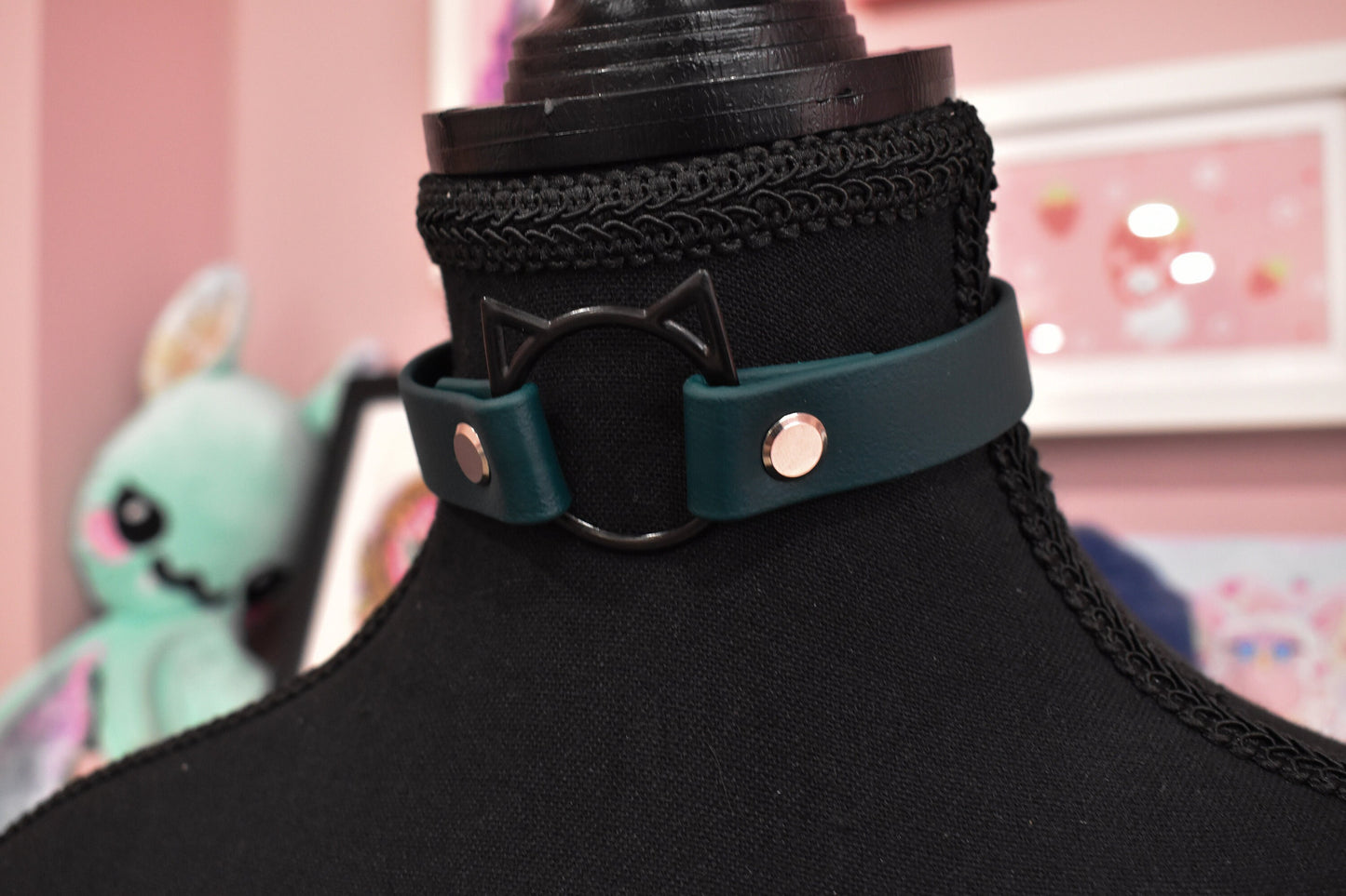 Biothane Dark Green Kitty Choker