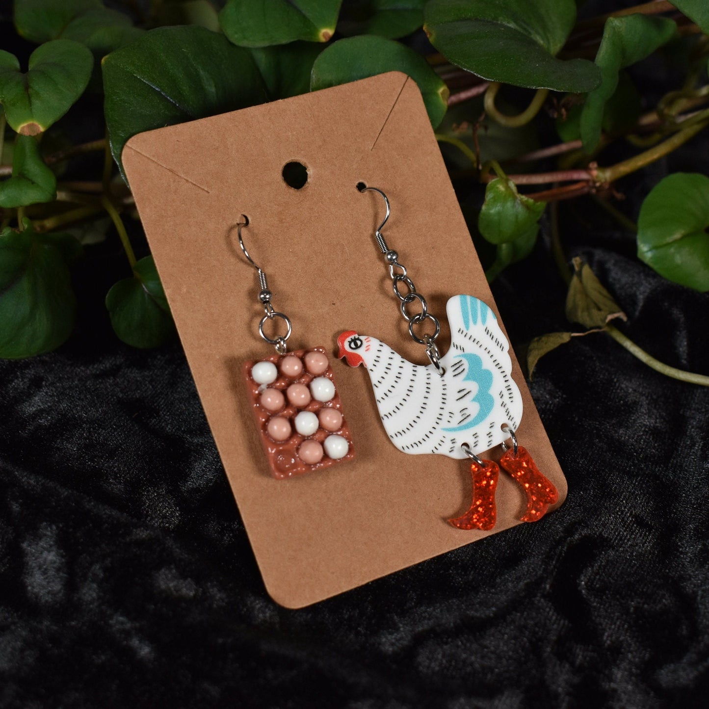 Yeehaw Chicken And Egg Pan Earrings
