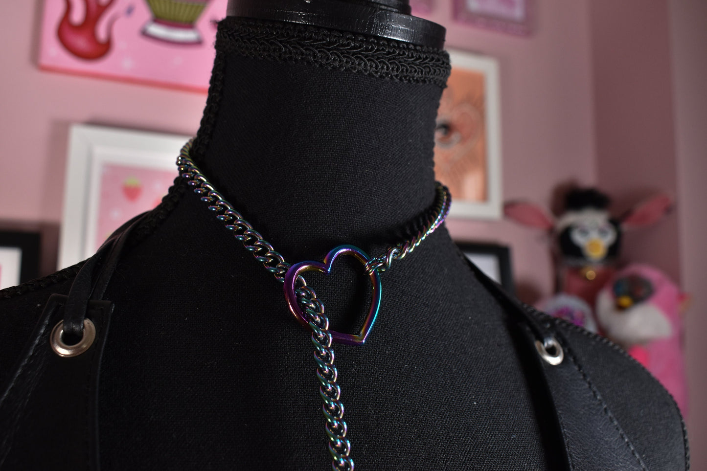 Rainbow Heart Slip Chain