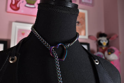 Rainbow Heart Slip Chain